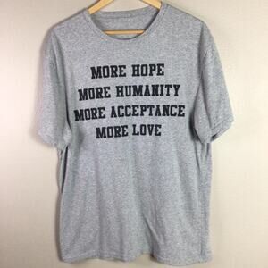 People Love Hope Humanity Acceptance T Shirt Gray Large